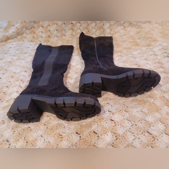 New SO Yazminn Black Knee-High Boots Size 9.5 - Picture 6 of 8